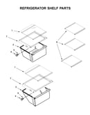 Refrigerator shelf parts