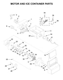 Motor and ice container parts