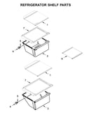 Refrigerator shelf parts
