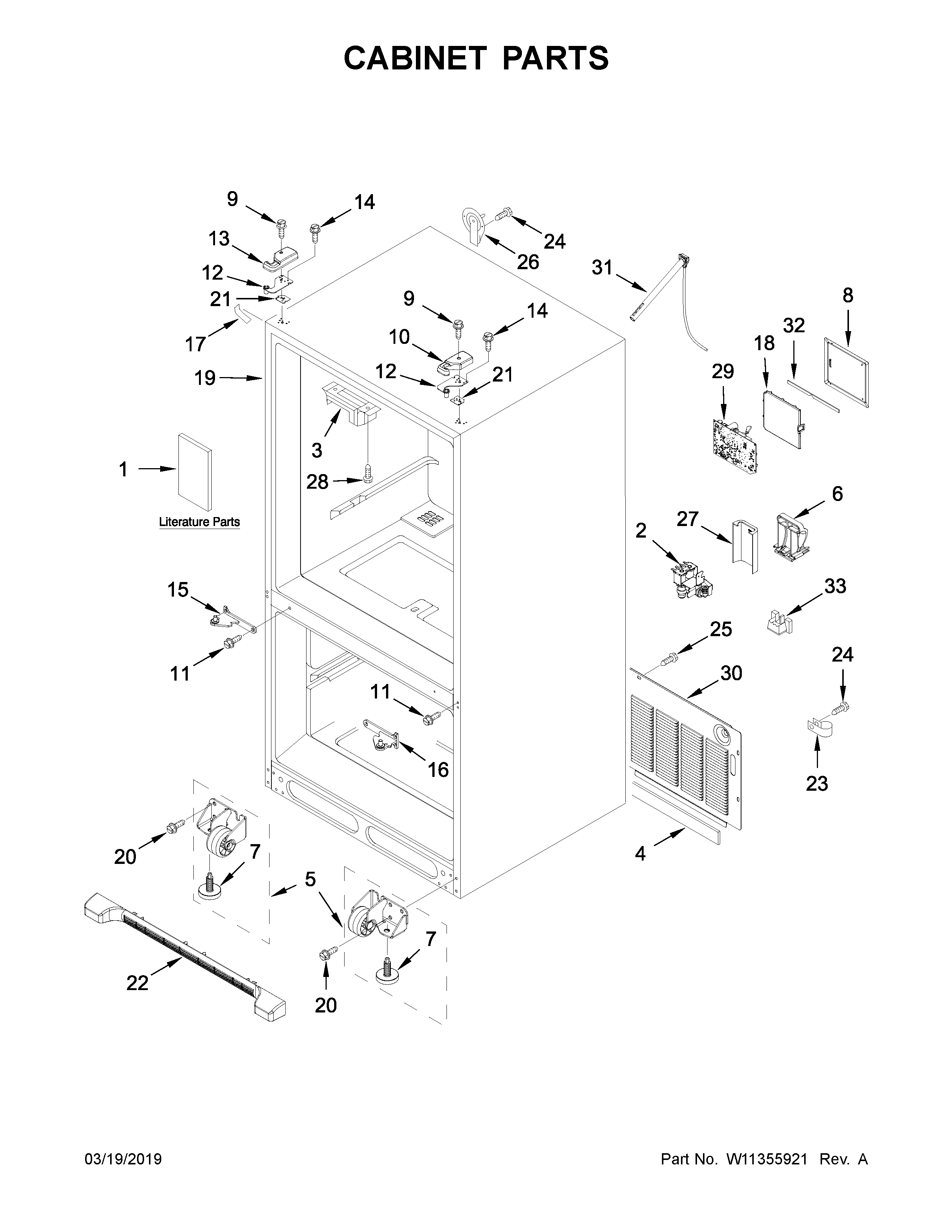 Cabinet parts
