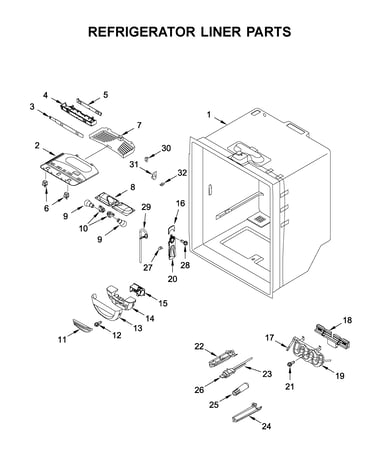 Refrigerator liner parts