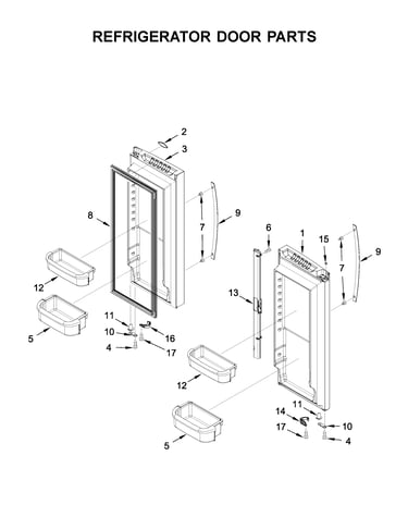 Refrigerator door parts