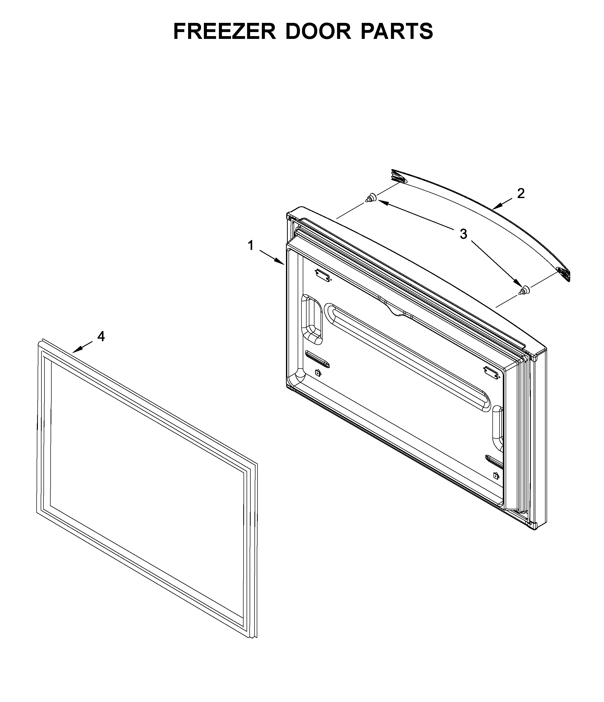 Freezer door parts