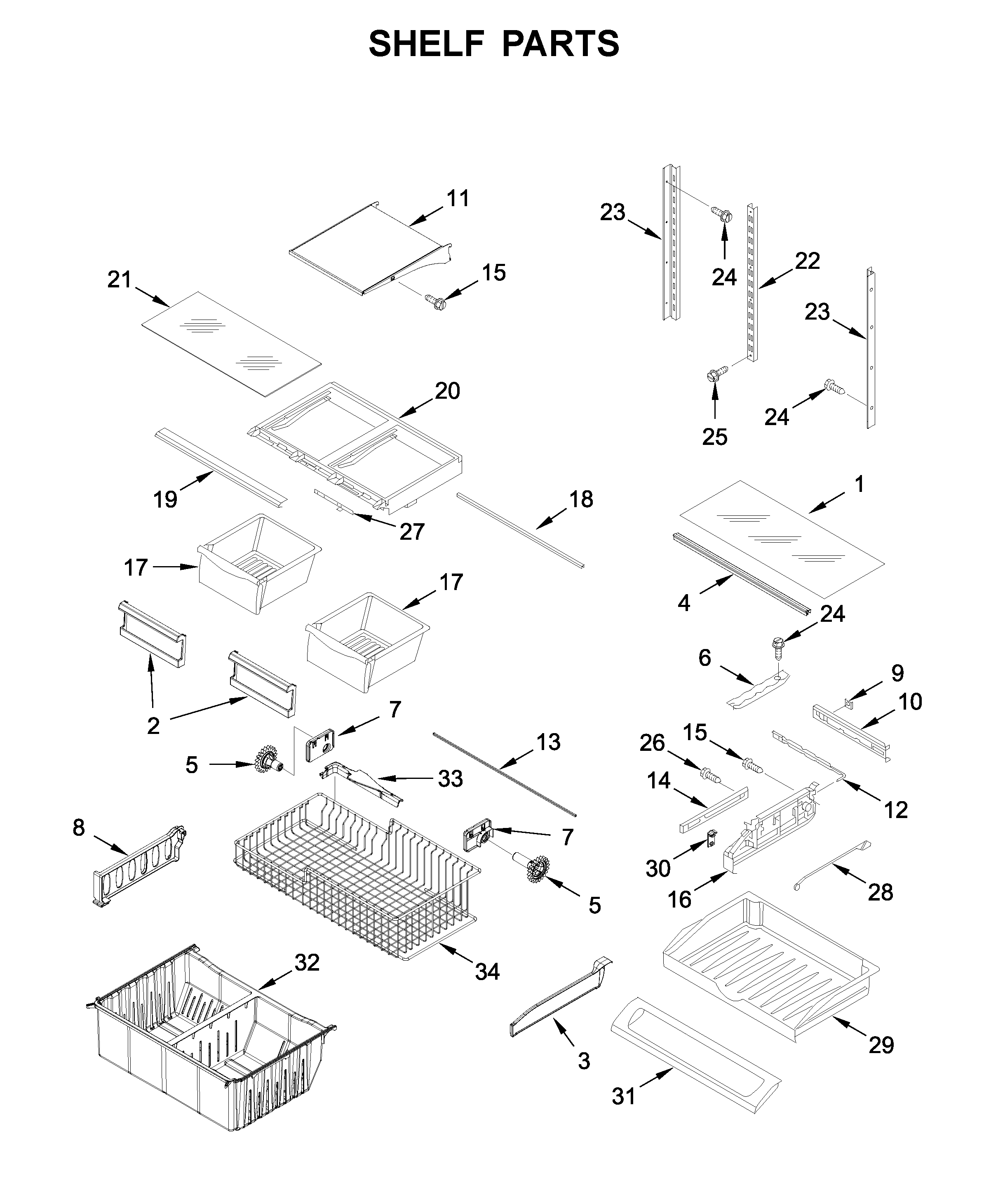 Shelf parts