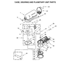 KitchenAid 5KSM180HESD4 case, gearing and planetary unit parts diagram