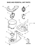 Base and pedestal unit parts