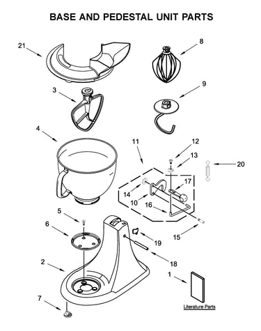 Base and pedestal unit parts
