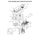 KitchenAid 5KSM180HBSD4 case, gearing and planetary unit parts diagram