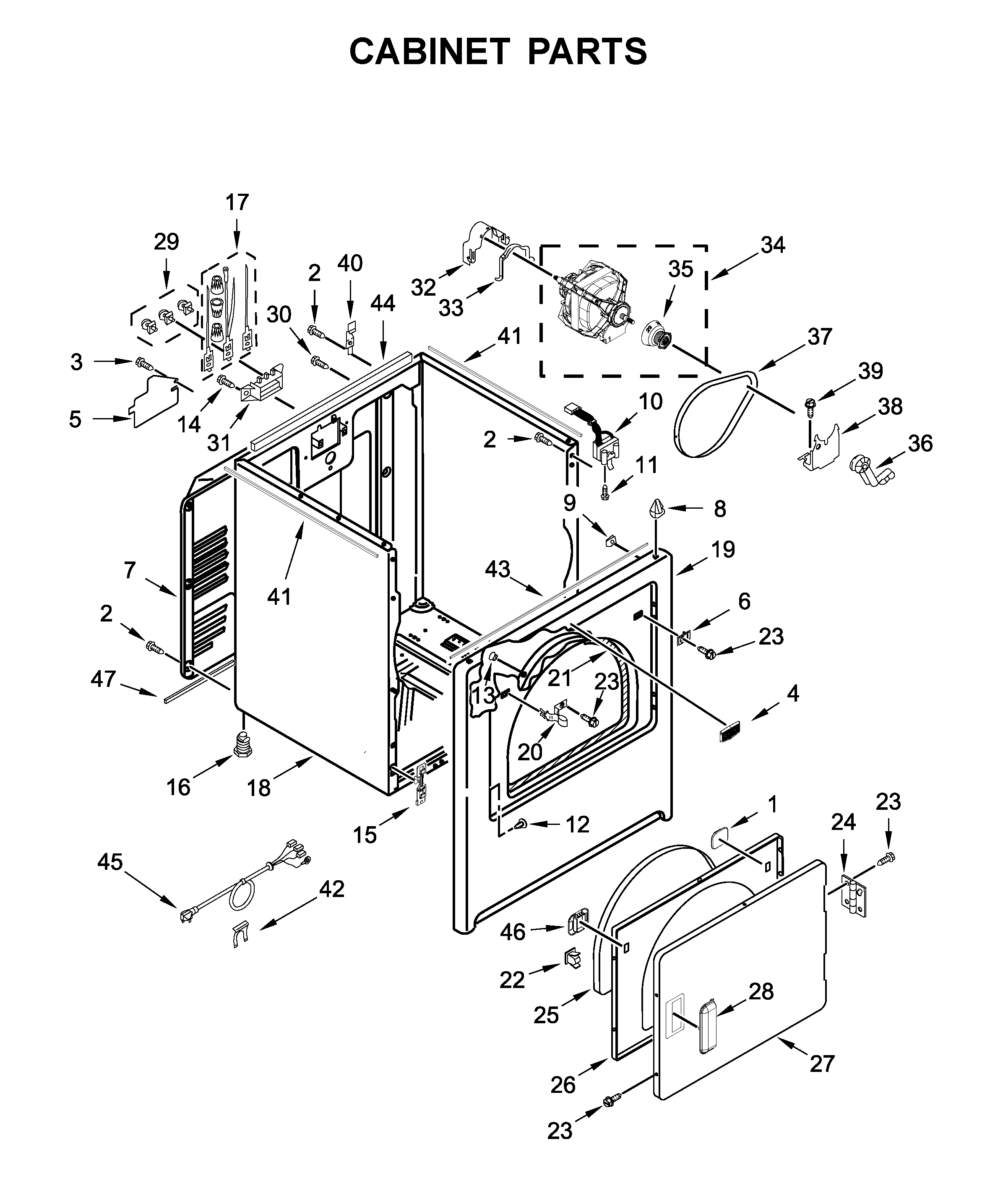 Cabinet parts