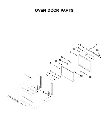 Oven door parts