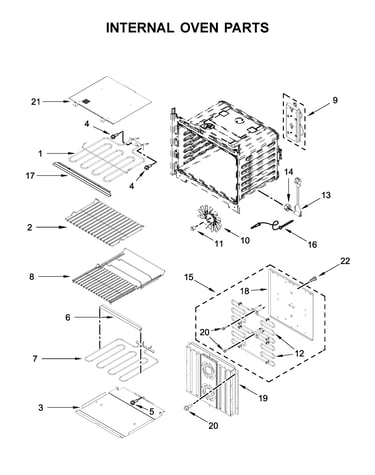 Internal oven parts