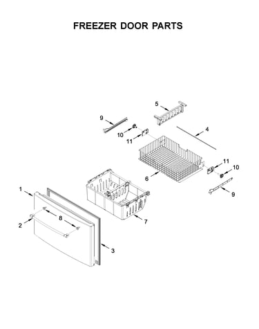 Freezer door parts
