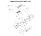 Maytag MFI2570FEZ07 icemaker and ice container parts diagram