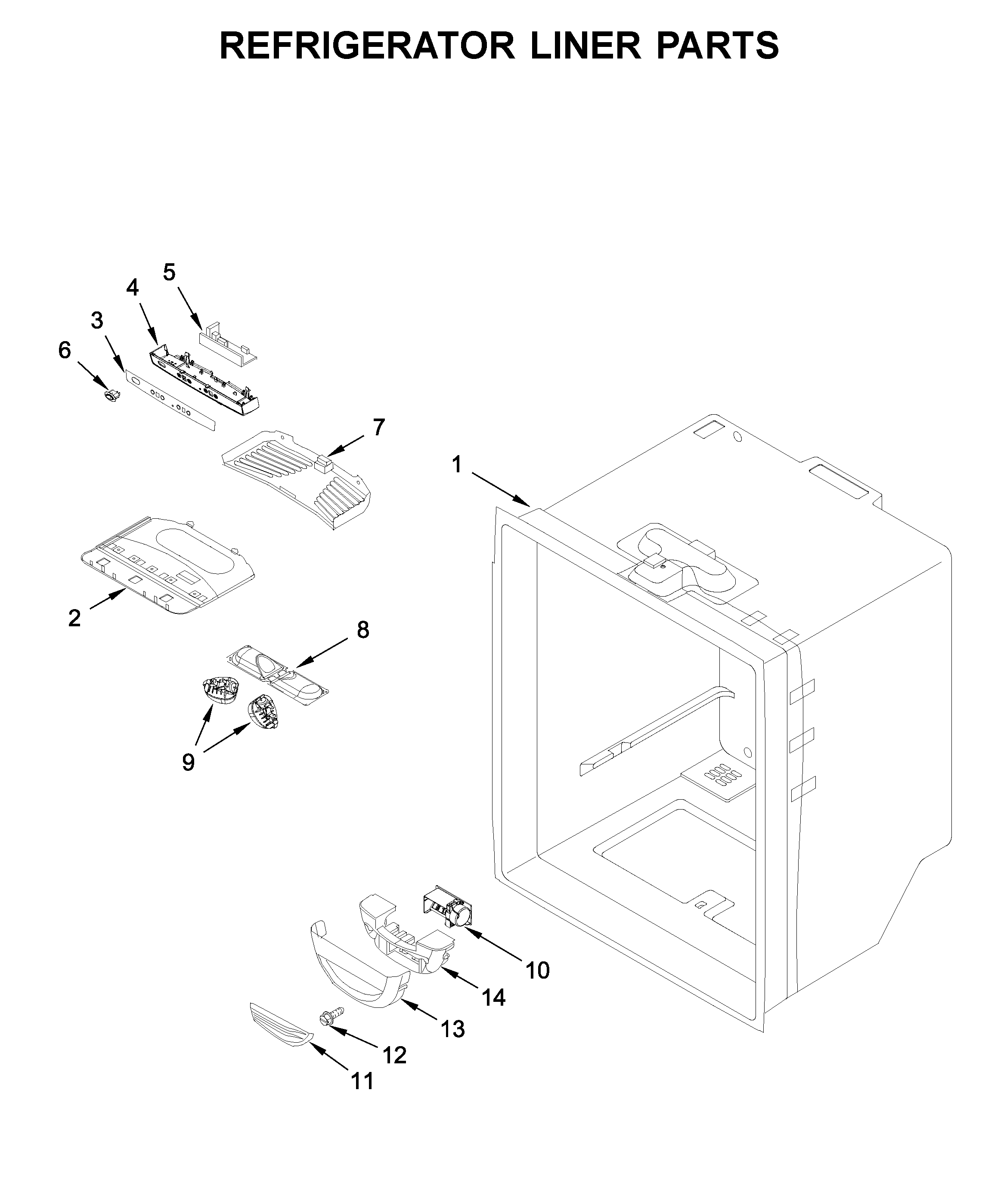 Refrigerator liner parts
