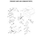 Maytag MFF2258FEZ03 freezer liner and icemaker parts diagram