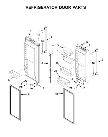 Refrigerator door parts