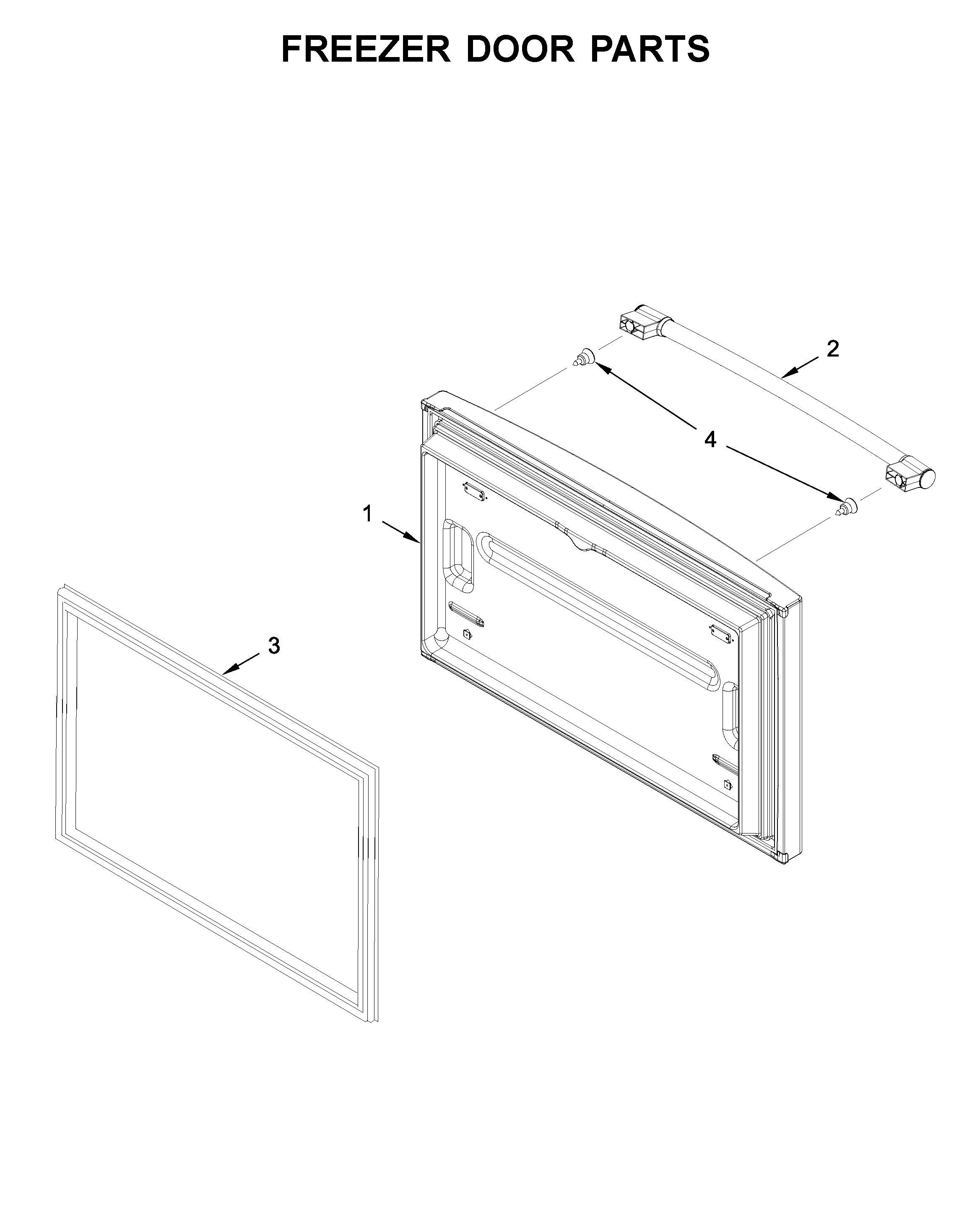 Freezer door parts