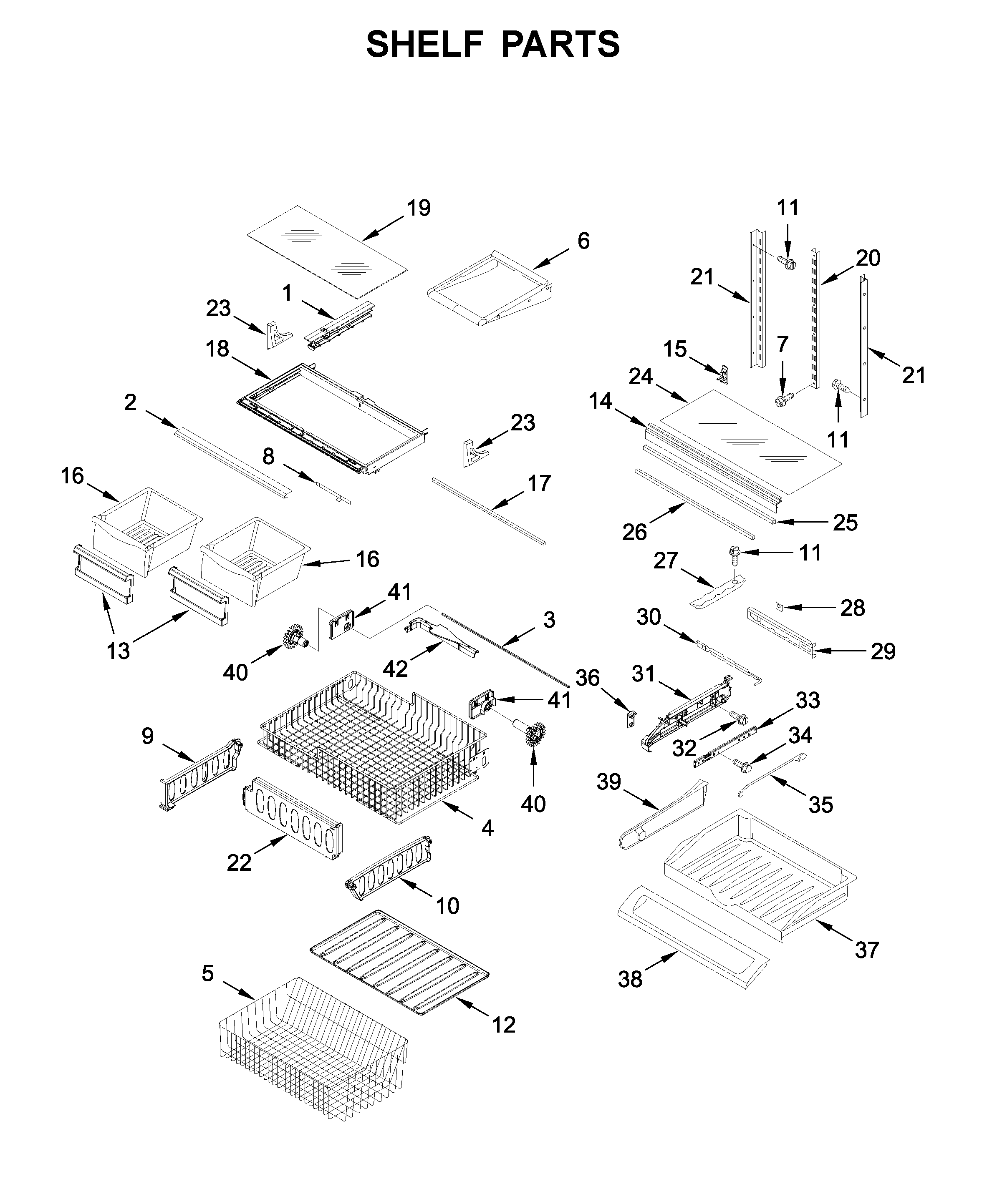 Shelf parts