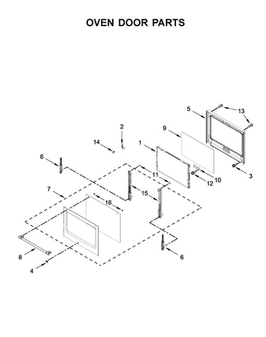 Oven door parts