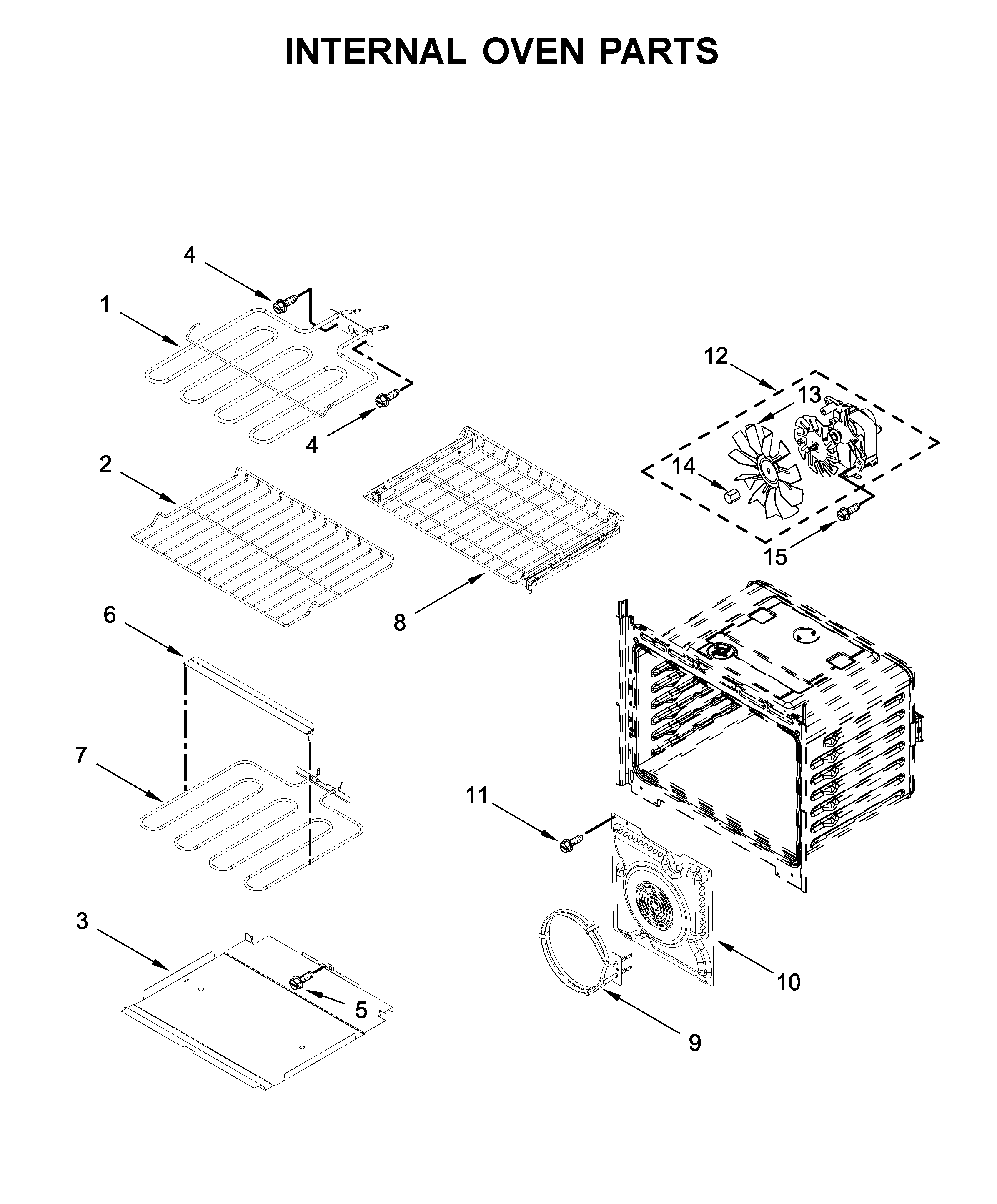Internal oven parts