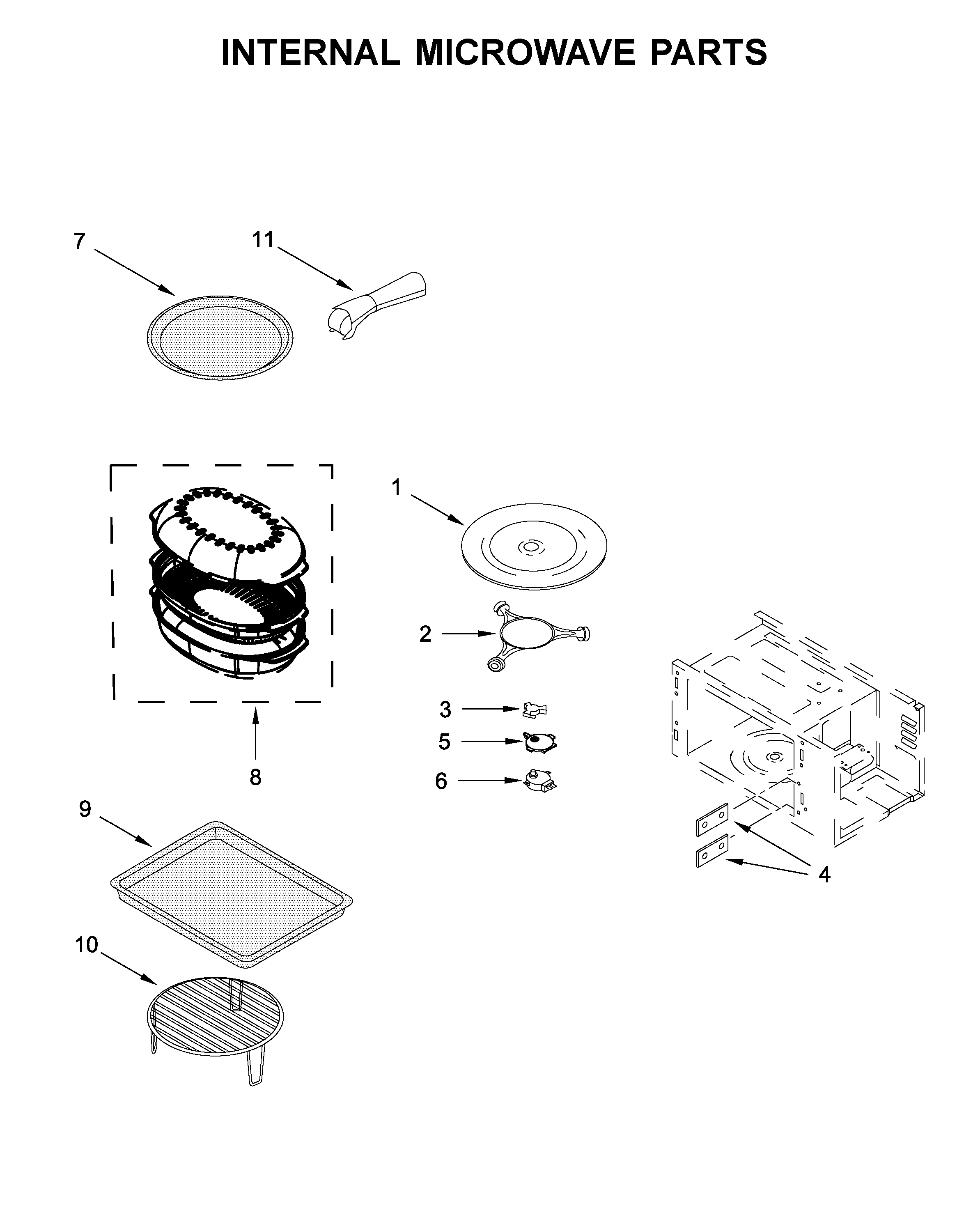 Internal microwave parts