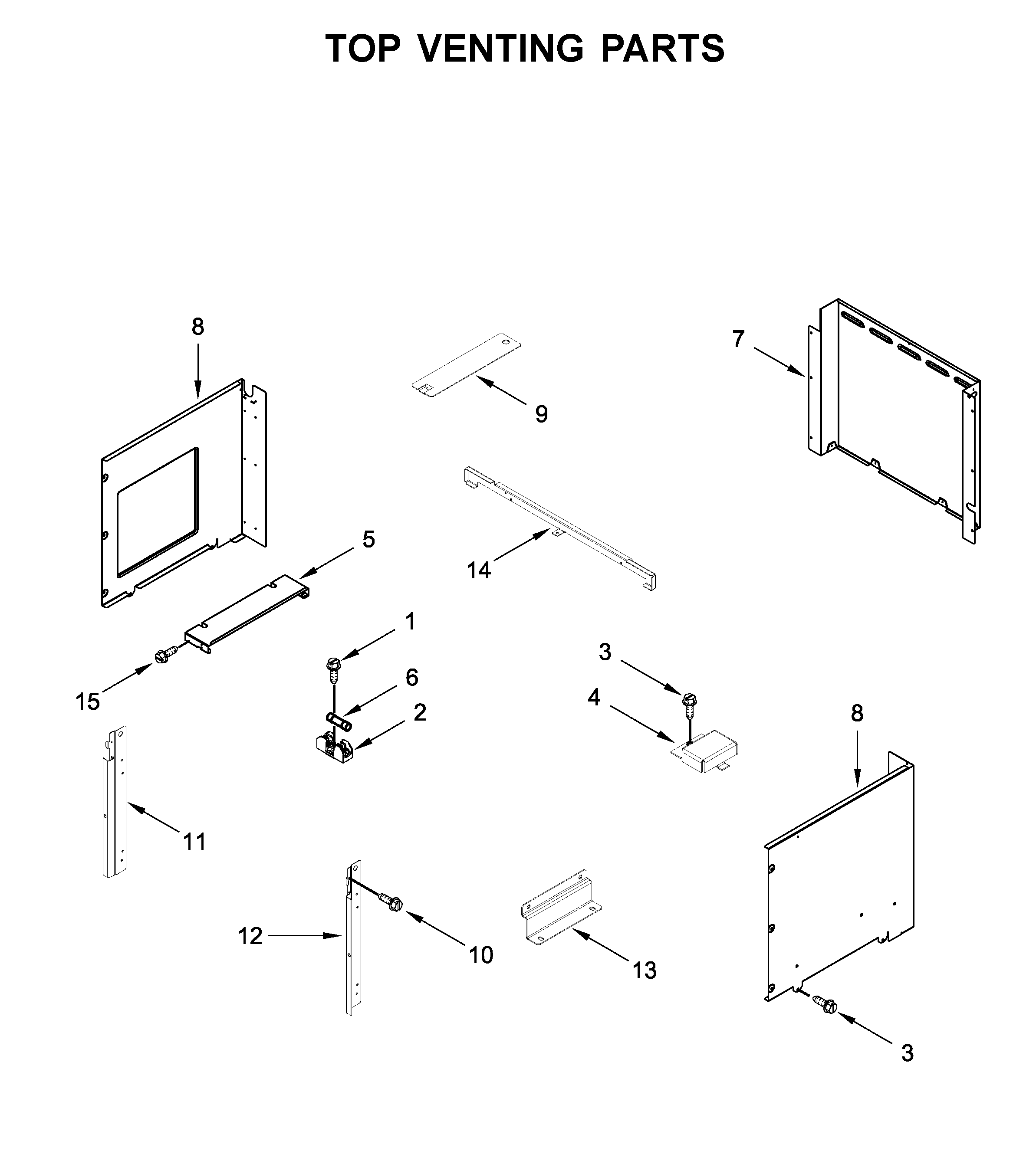 Top venting parts