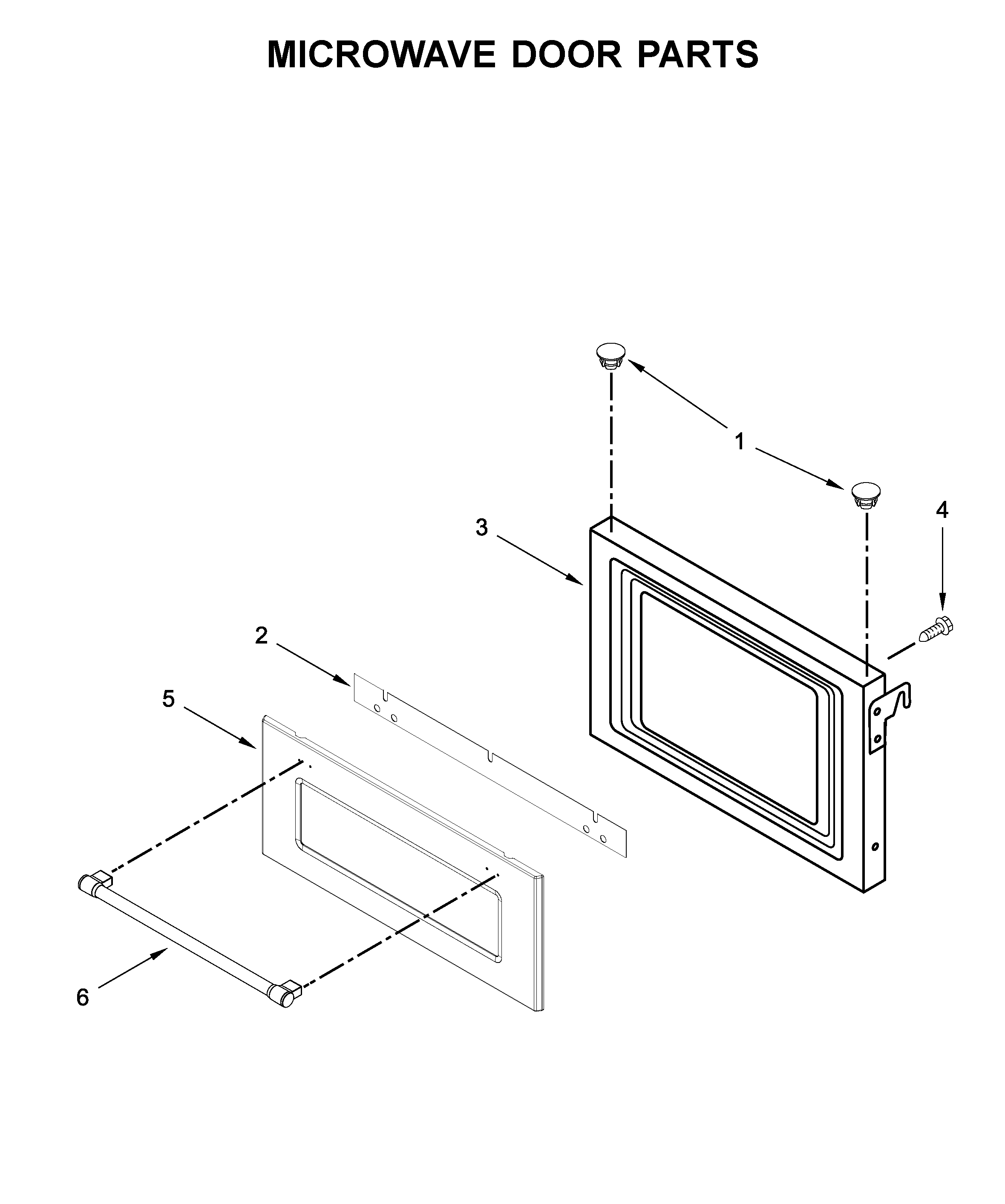 Microwave door parts