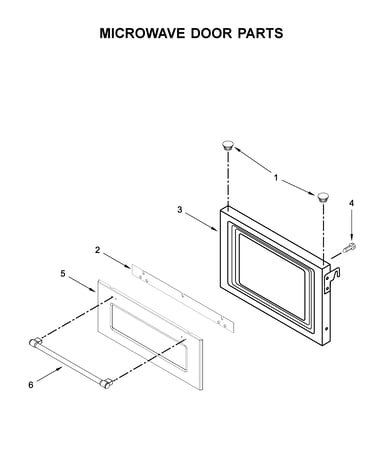 Microwave door parts