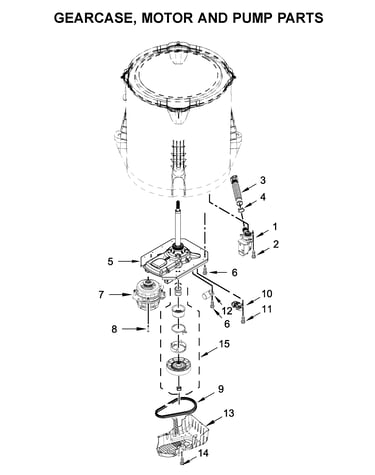 Gearcase, motor and pump parts
