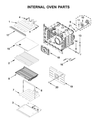 Internal oven parts