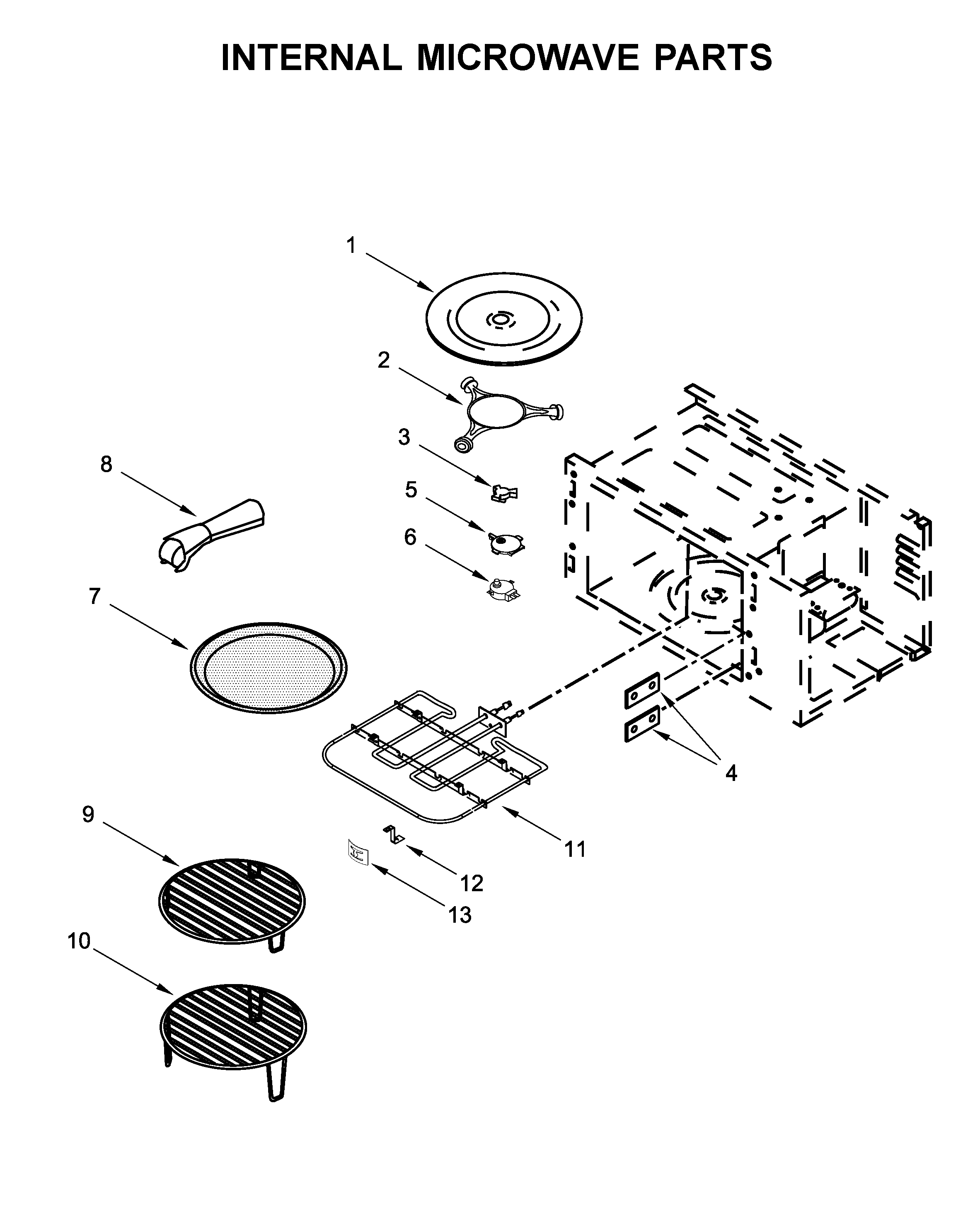 Internal microwave parts