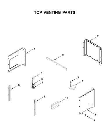 Top venting parts