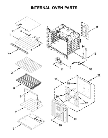 Internal oven parts