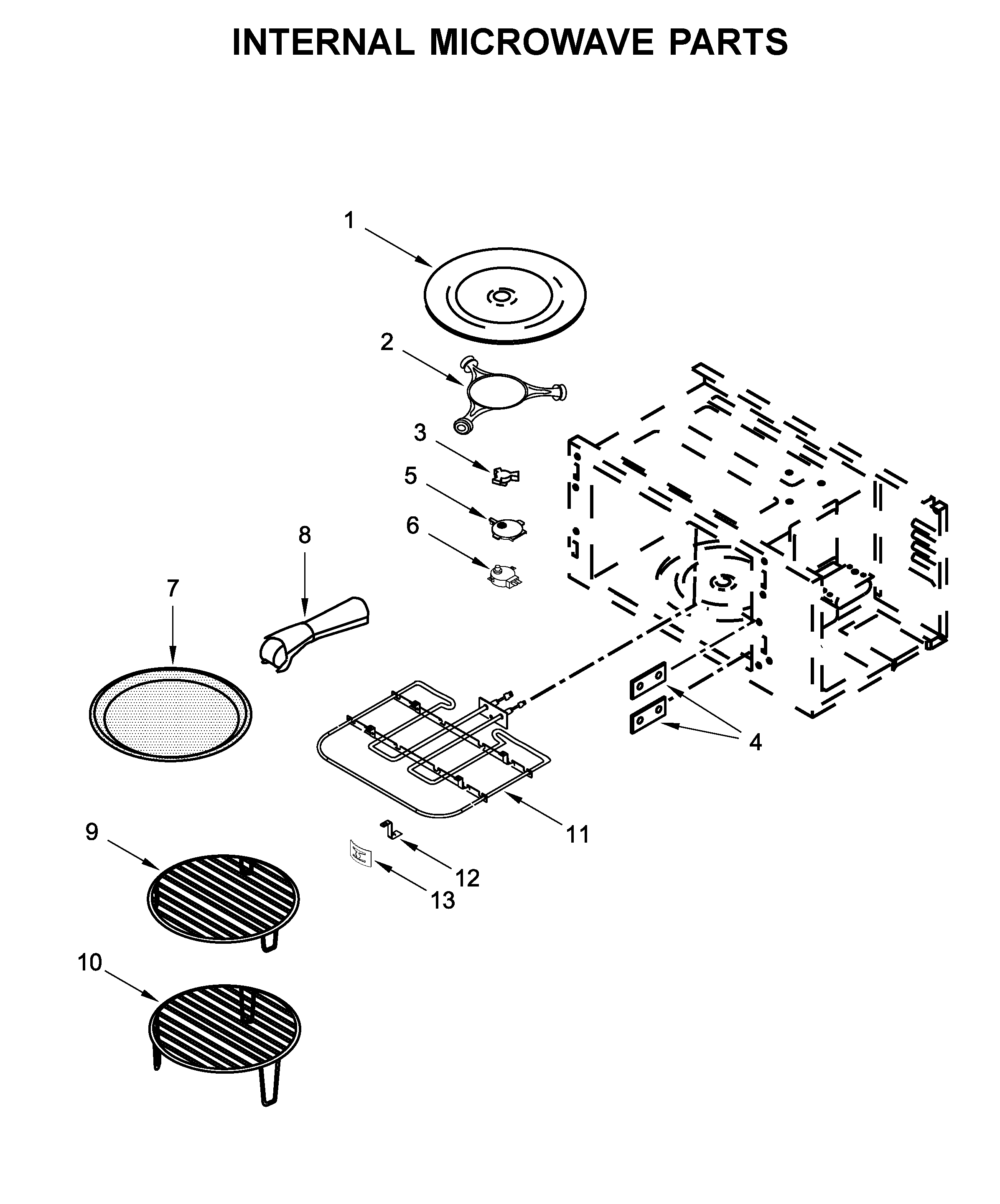Internal microwave parts