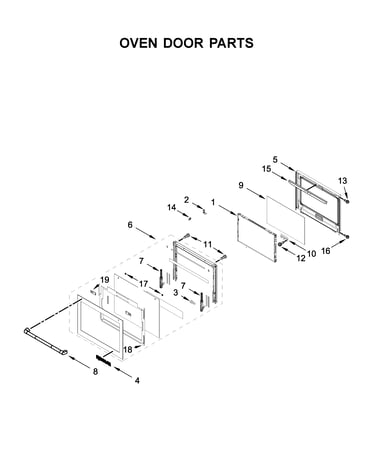 Oven door parts