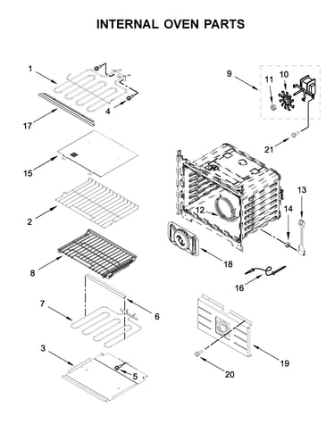 Internal oven parts