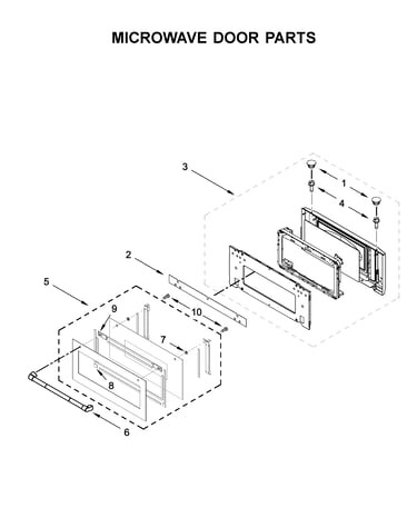 Microwave door parts