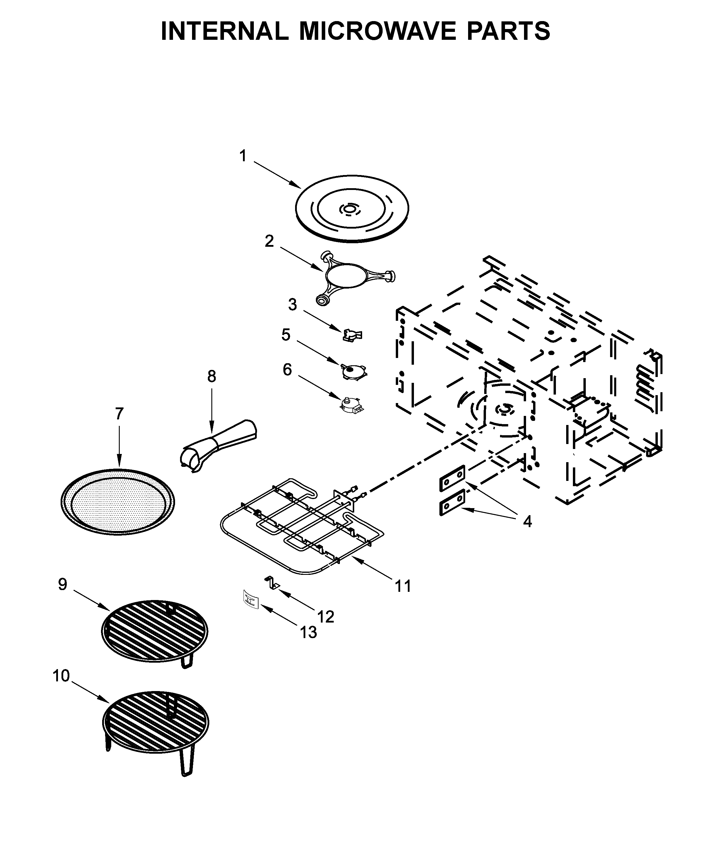 Internal microwave parts