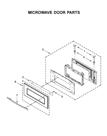 Microwave door parts