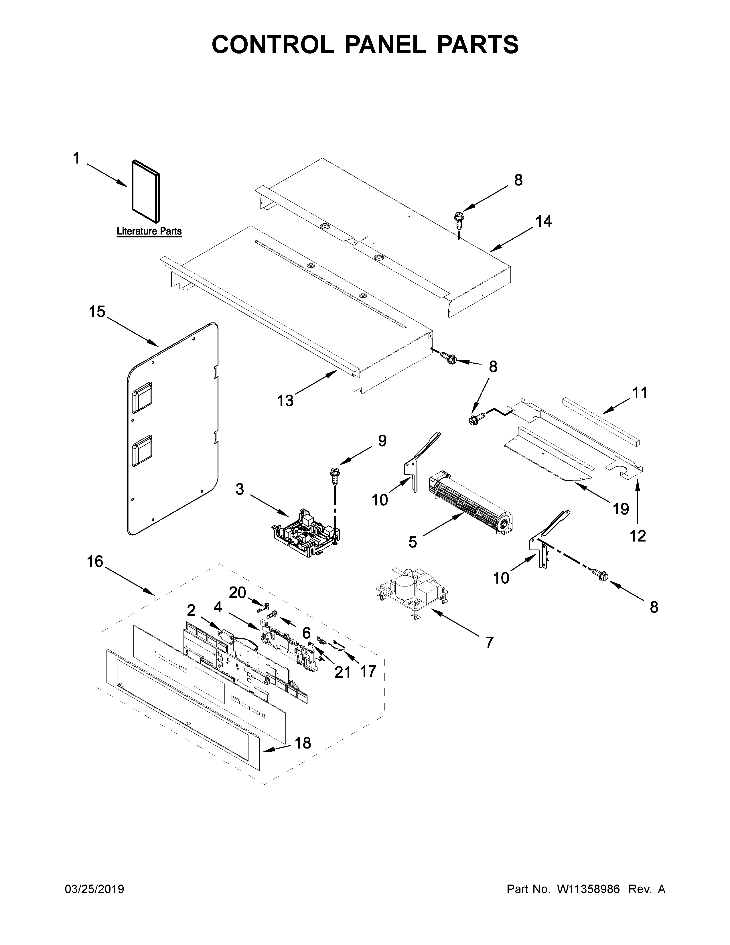 Control panel parts