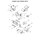 Jenn-Air JMW2427DS04 cabinet and stirrer parts diagram