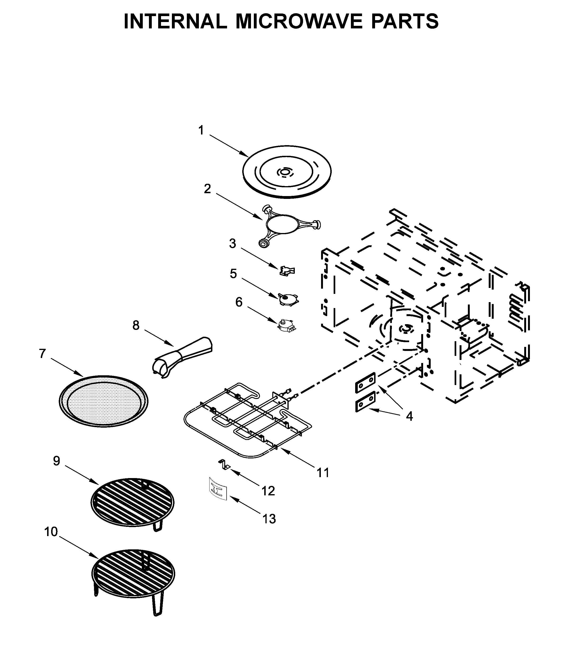 Internal microwave parts