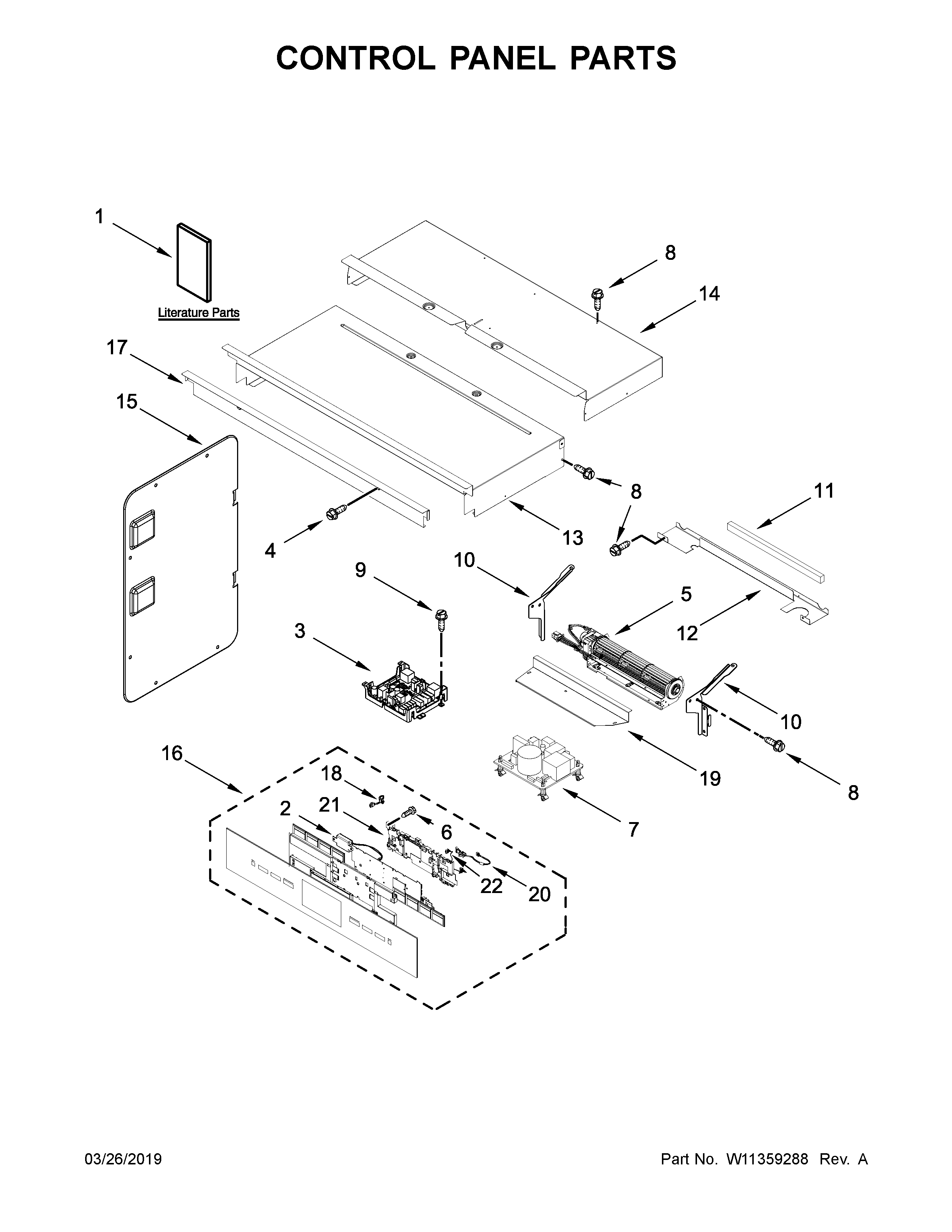 Control panel parts