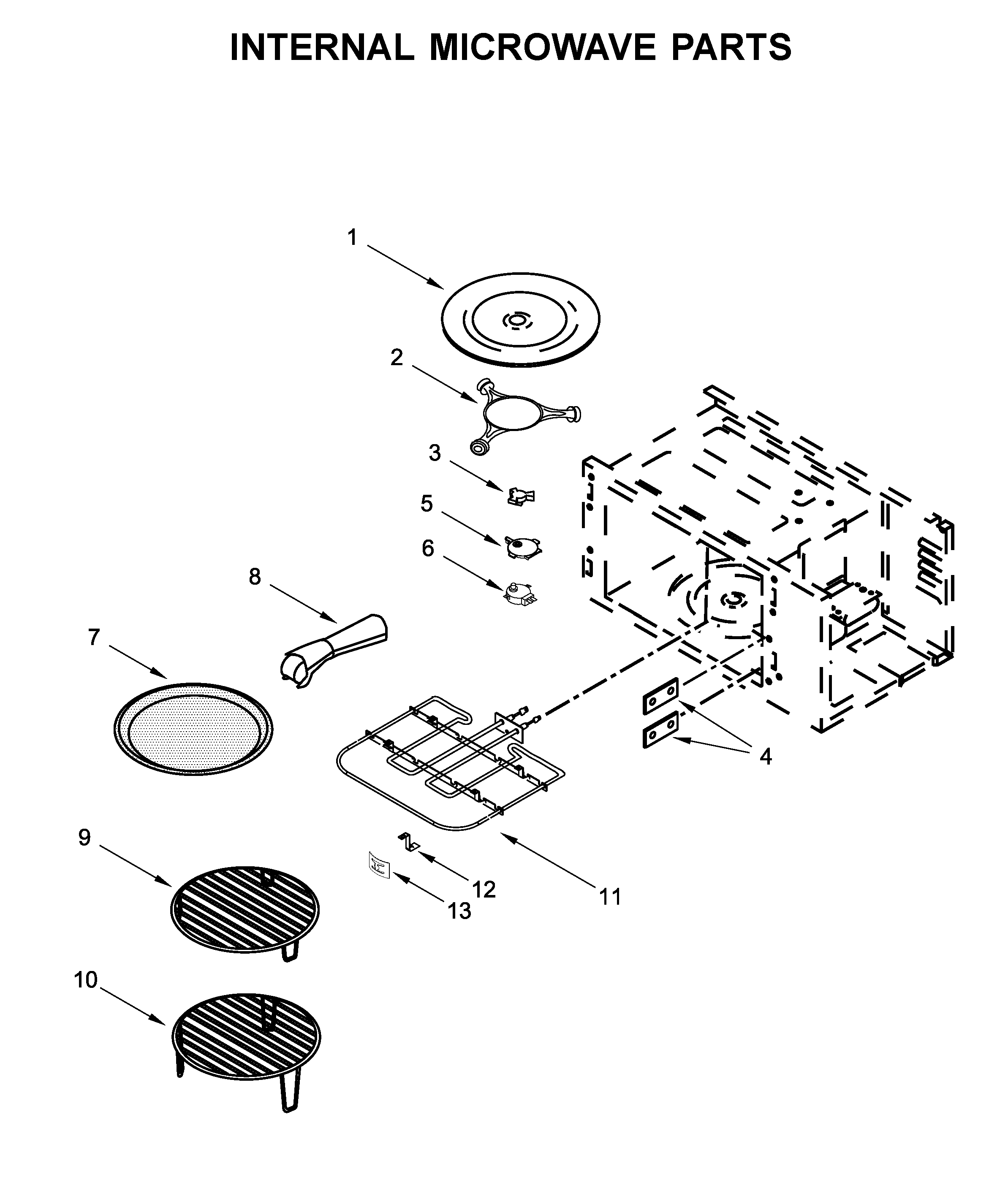 Internal microwave parts