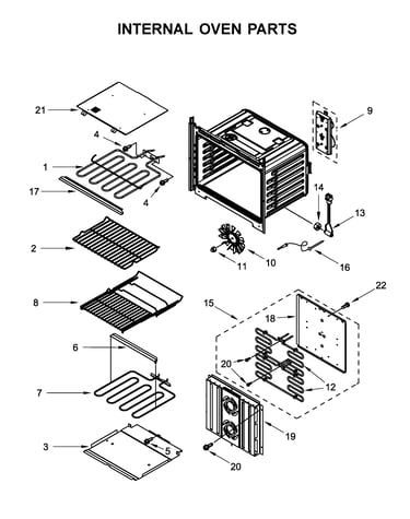 Internal oven parts