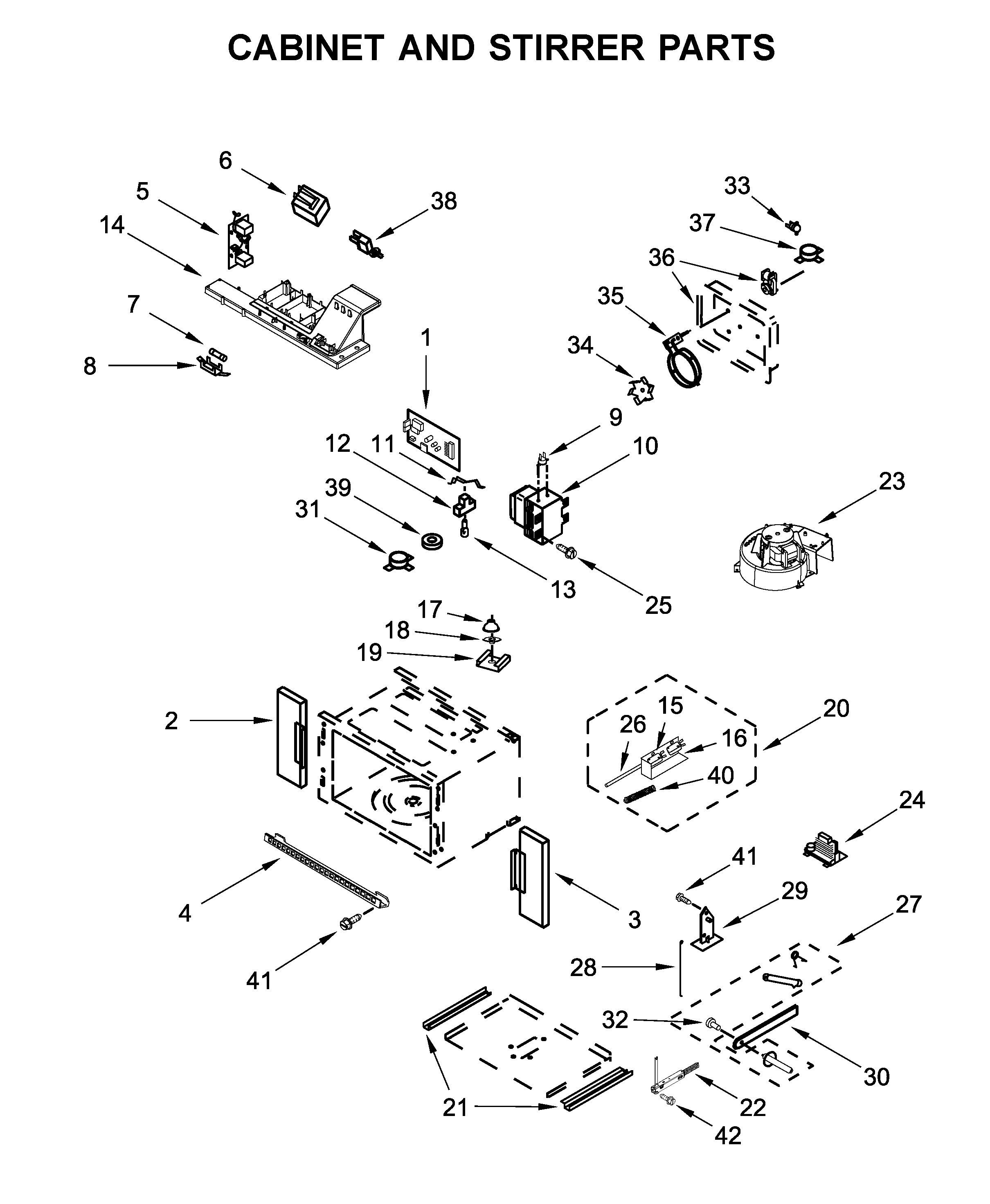 CABINET AND STIRRER PARTS