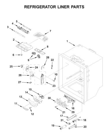 Refrigerator liner parts