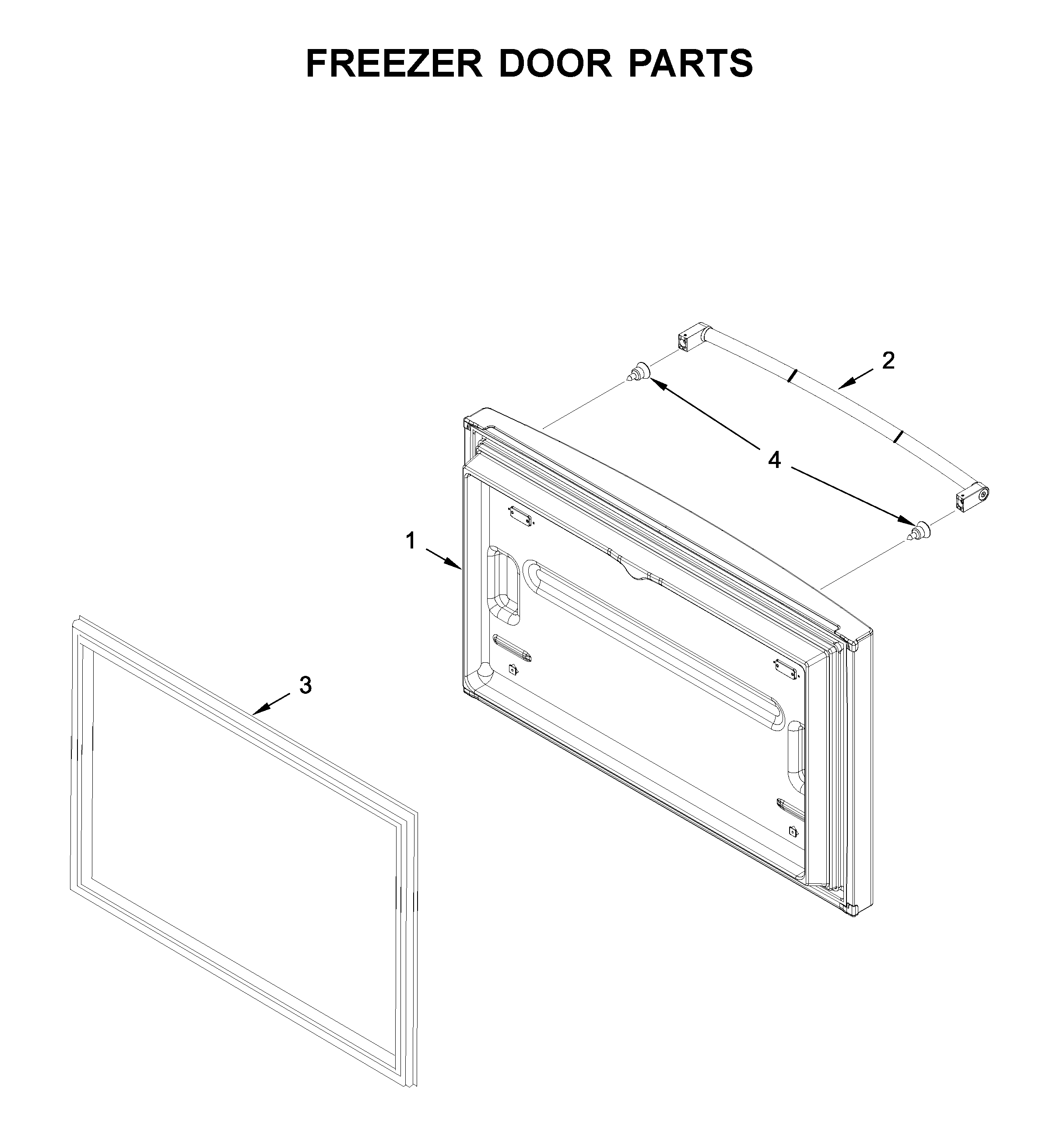 Freezer door parts