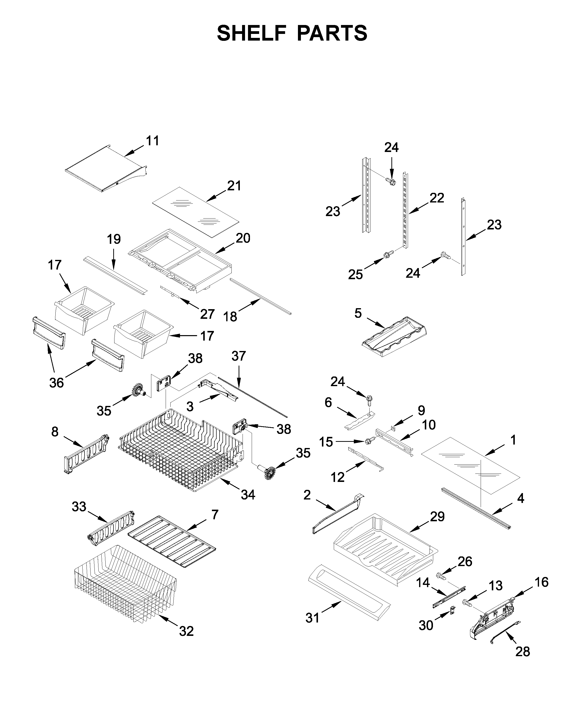 Shelf parts