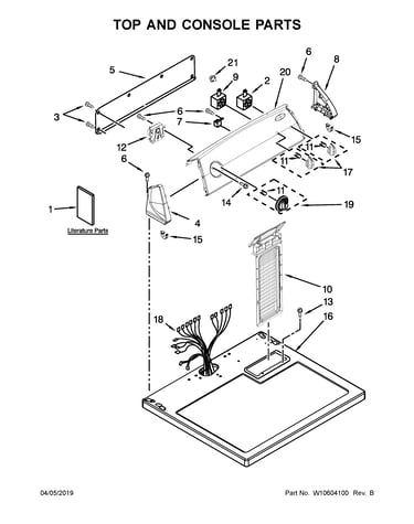 Top and console parts